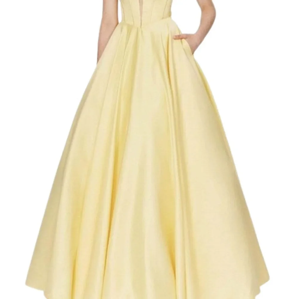 SALE NWT Angela & Alison 91071Prom Dress Yellow Size 10 - Picture 4 of 6